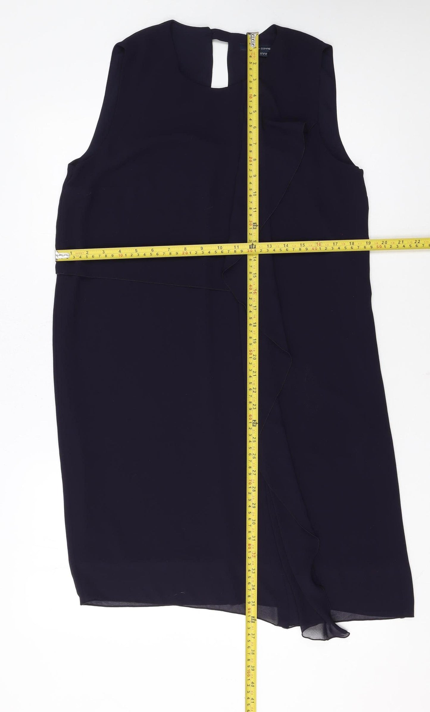French Connection Women Black Size 10 Sleeveless Shift Dress