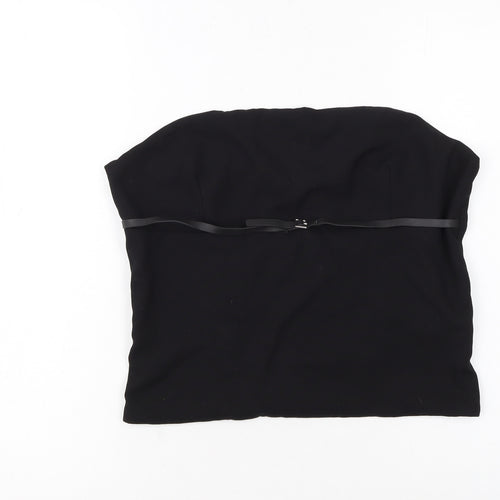 Zara Women Black Strapless Camisole Top Size 16 Slim Fit