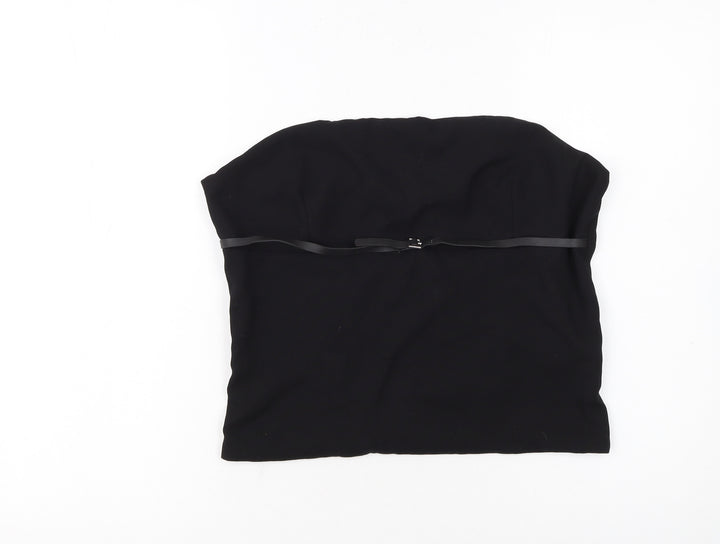 Zara Women Black Strapless Camisole Top Size 16 Slim Fit