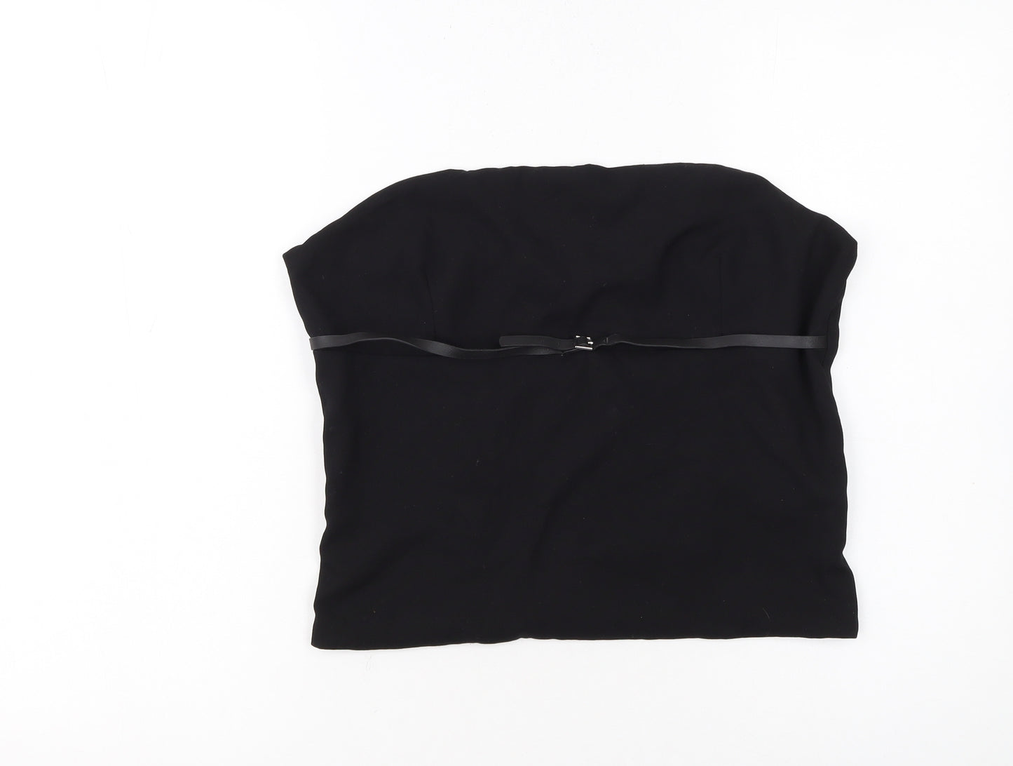 Zara Women Black Strapless Camisole Top Size 16 Slim Fit