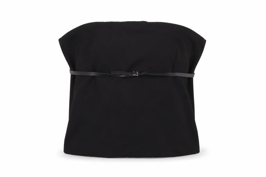 Zara Women Black Strapless Camisole Top Size 16 Slim Fit