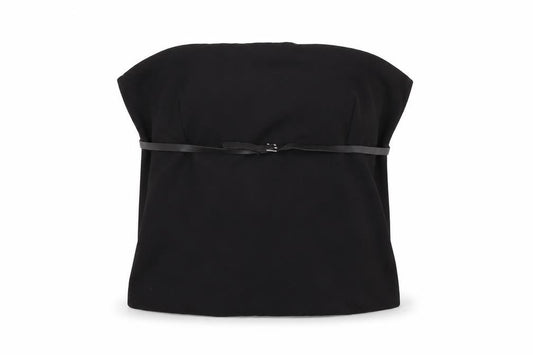 Front view of Zara Women Black Strapless Camisole Top, size 16 Slim, Fit