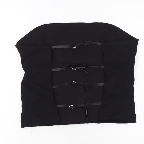 Zara Women Black Strapless Camisole Top Size 16 Slim Fit