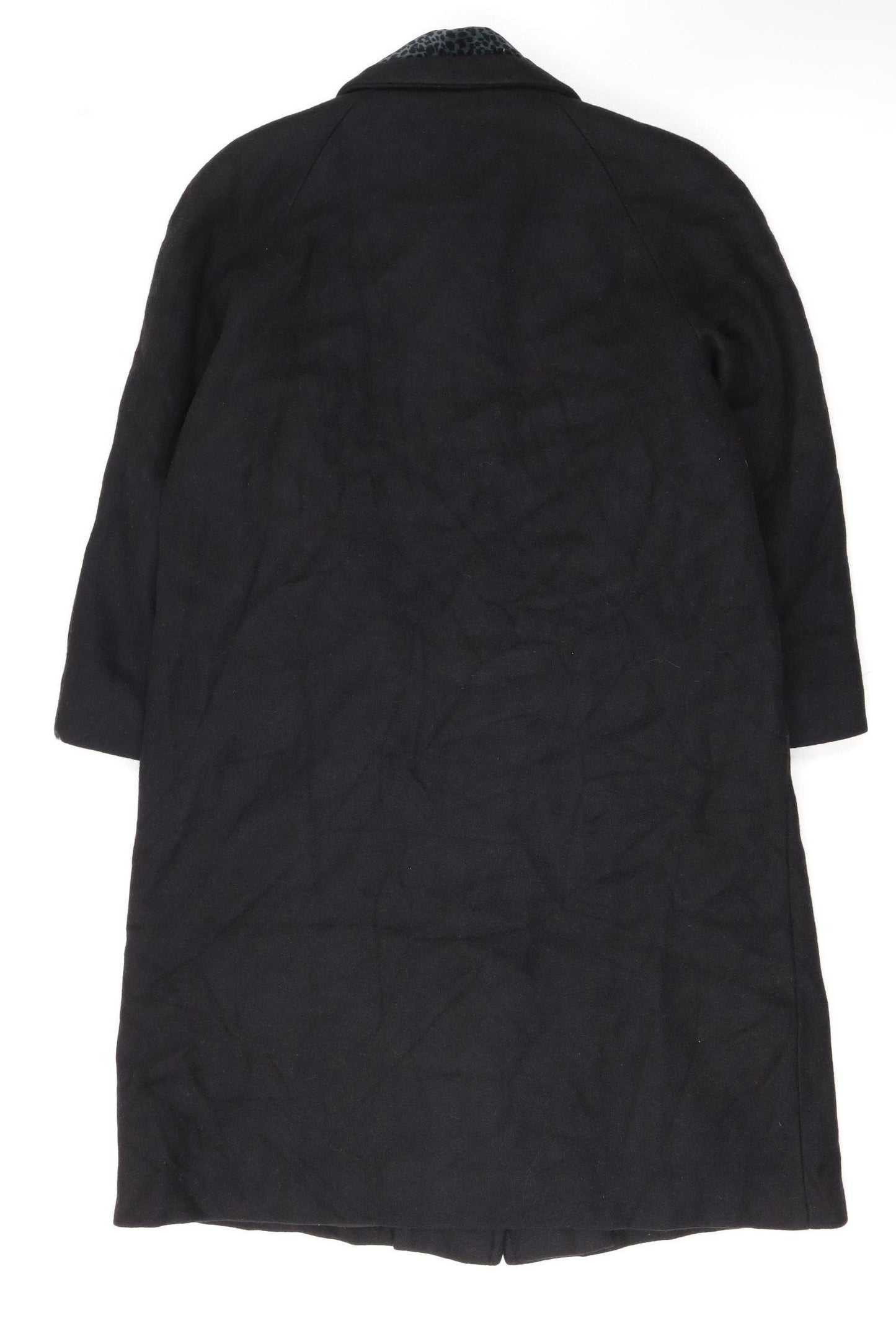 Gallery Women’s Black Wool Long Overcoat Petite Size 11-12