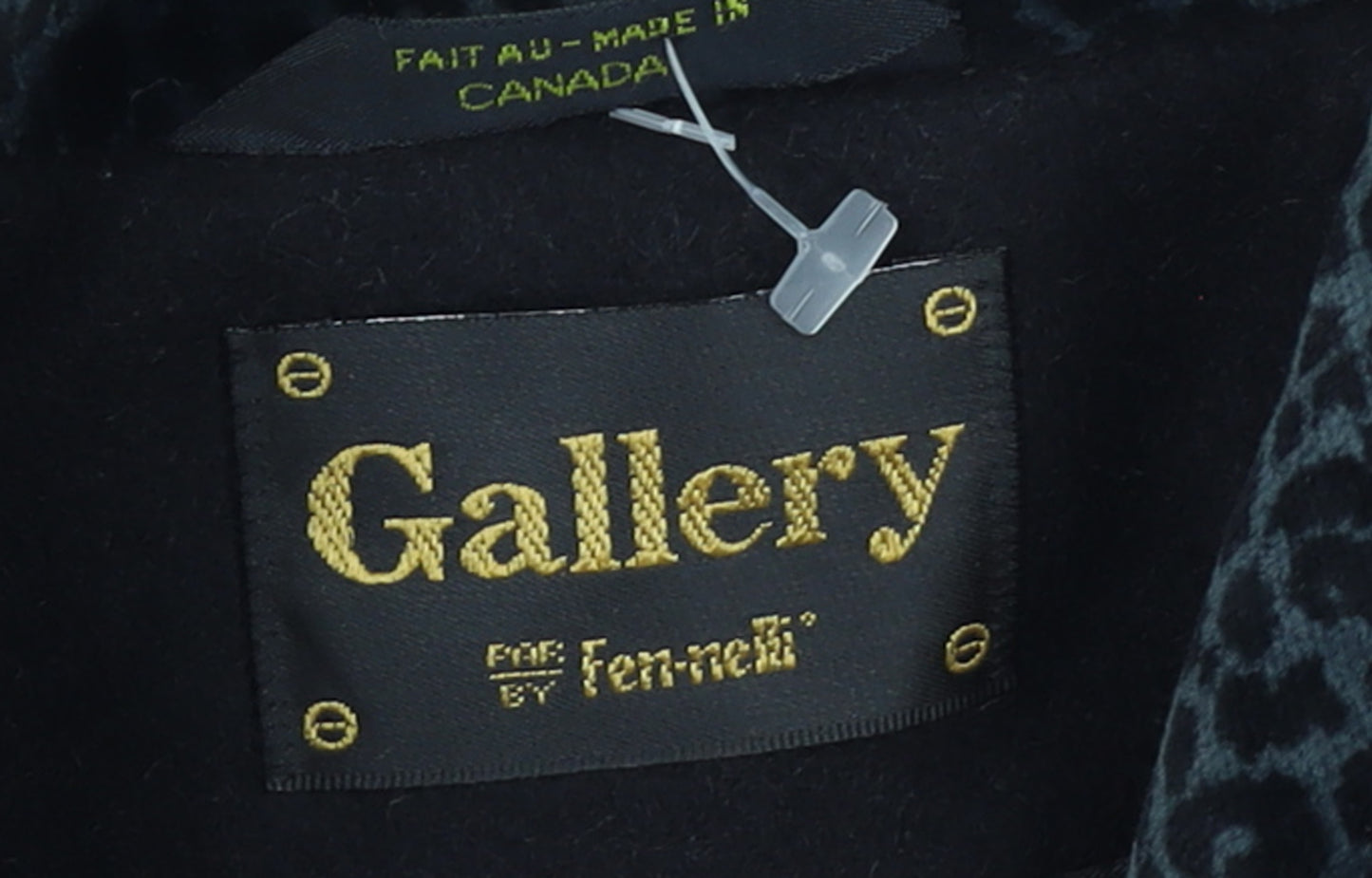Gallery Women’s Black Wool Long Overcoat Petite Size 11-12