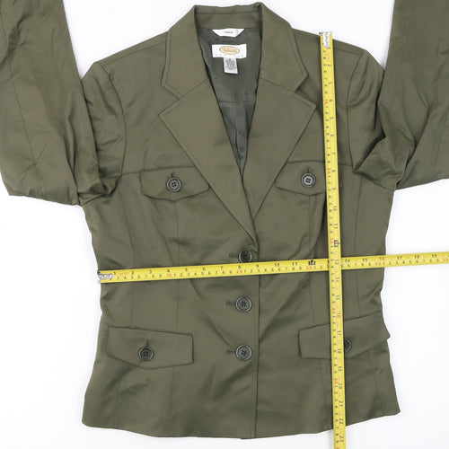 Talbots Petites Green Stretch Blazer Jacket Women's Size 8