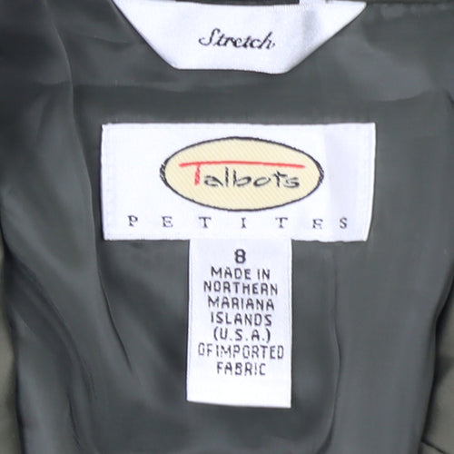Talbots Petites Green Stretch Blazer Jacket Women's Size 8