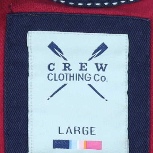 Crew Clothing Co. Men's Red Cotton Crew Neck Short Sleeve T-Shirt L