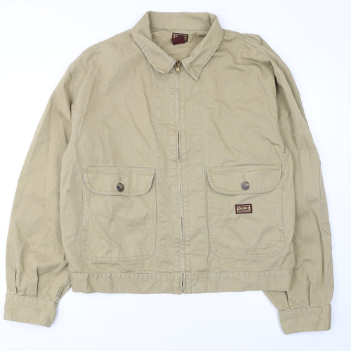 Dickies Men Beige XL Cotton Twill Workwear Bomber Jacket