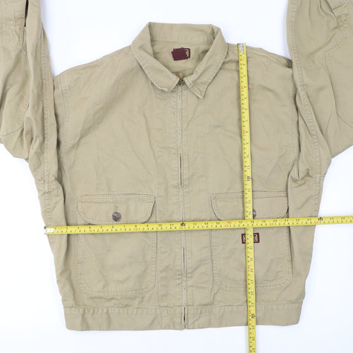 Dickies Men Beige XL Cotton Twill Workwear Bomber Jacket