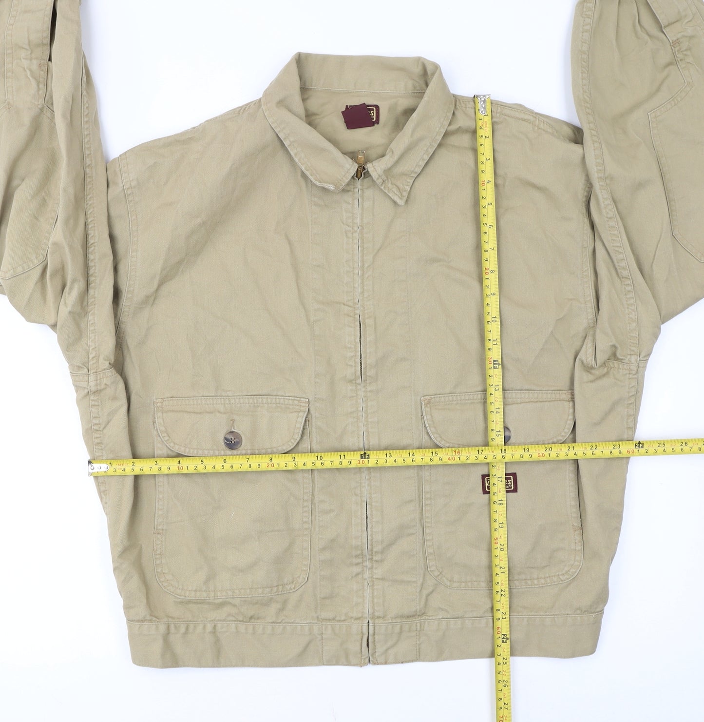 Dickies Men Beige XL Cotton Twill Workwear Bomber Jacket