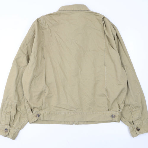 Dickies Men Beige XL Cotton Twill Workwear Bomber Jacket