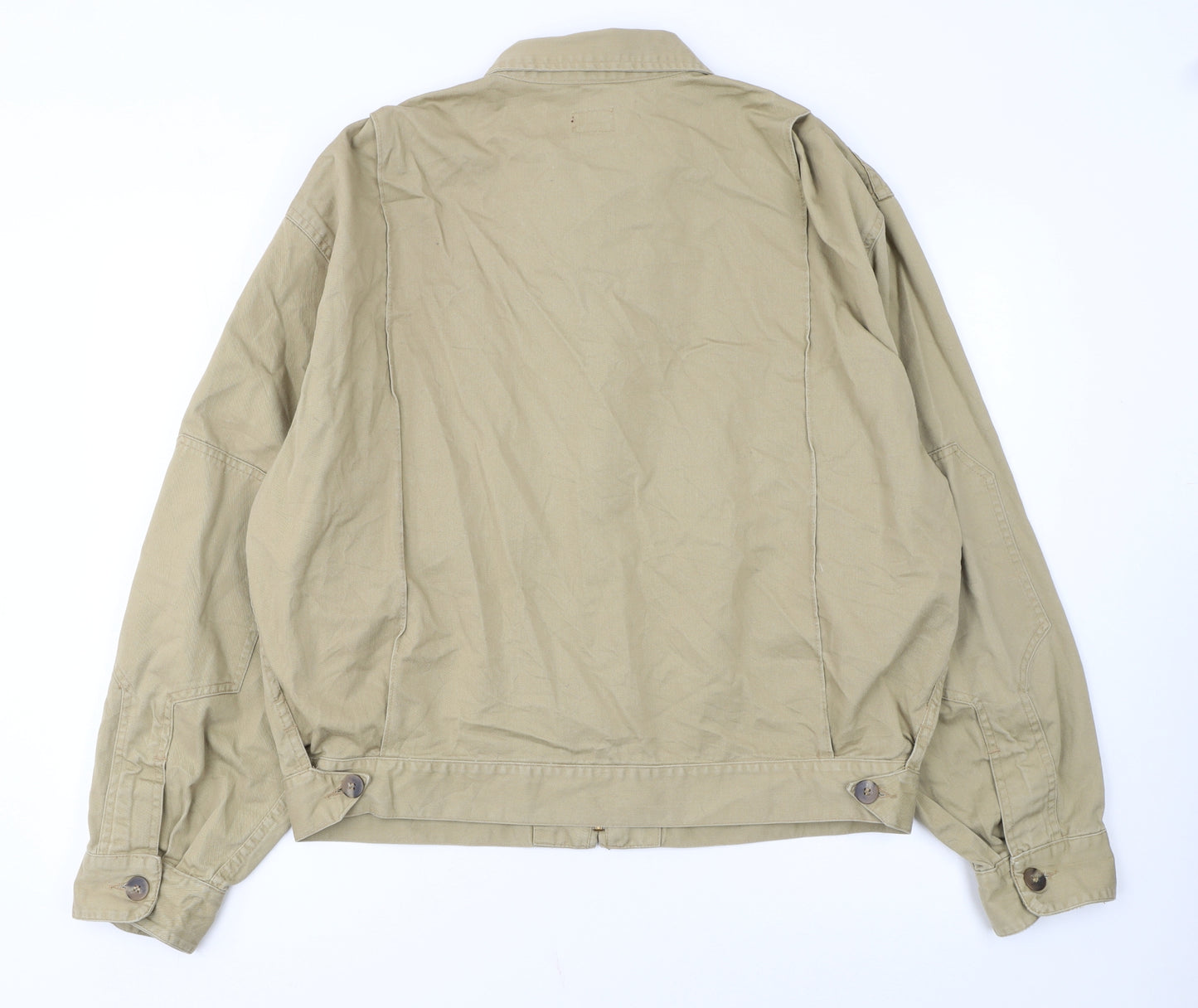 Dickies Men Beige XL Cotton Twill Workwear Bomber Jacket