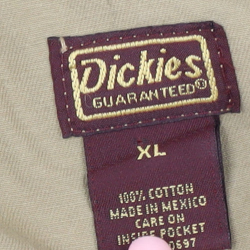 Dickies Men Beige XL Cotton Twill Workwear Bomber Jacket