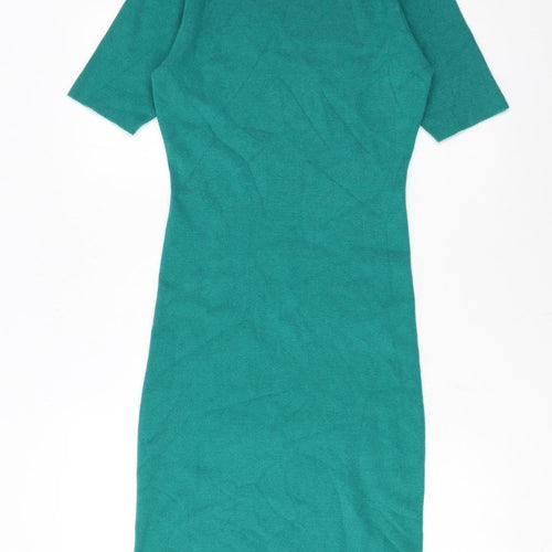 Apricot Women’s Green Knit Bodycon Dress Size 14