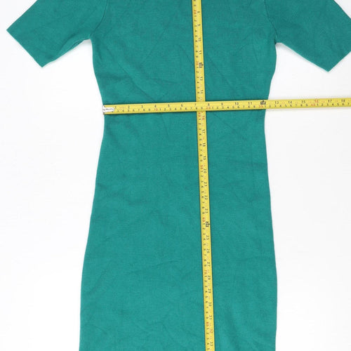 Apricot Women’s Green Knit Bodycon Dress Size 14