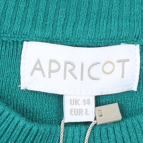 Apricot Women’s Green Knit Bodycon Dress Size 14
