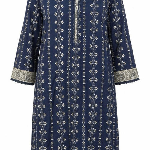 Bin Saeed Women's Blue Floral Shift Dress Size 18 Bohemian Style