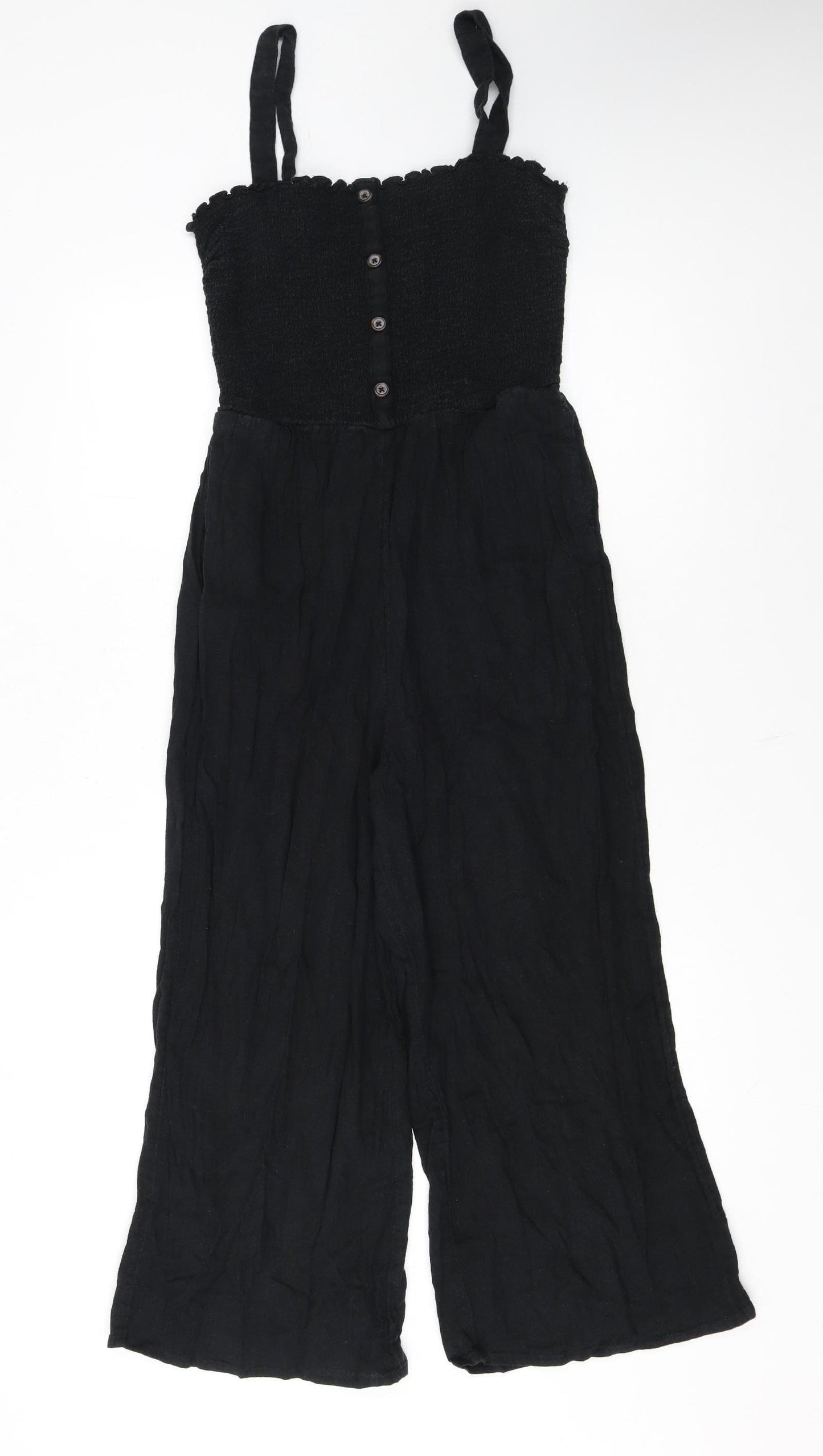 Hollister Women's Black Wide-Leg Sleeveless Jumpsuit M