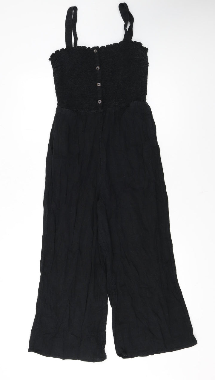 Hollister Women's Black Wide-Leg Sleeveless Jumpsuit M
