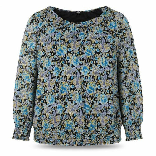 Klass Women’s Blue Floral Chiffon Tunic Blouse Size 22