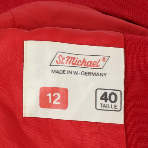 Marks and Spencer Women's Red Wool Blend Double-Breasted Blazer UK 12