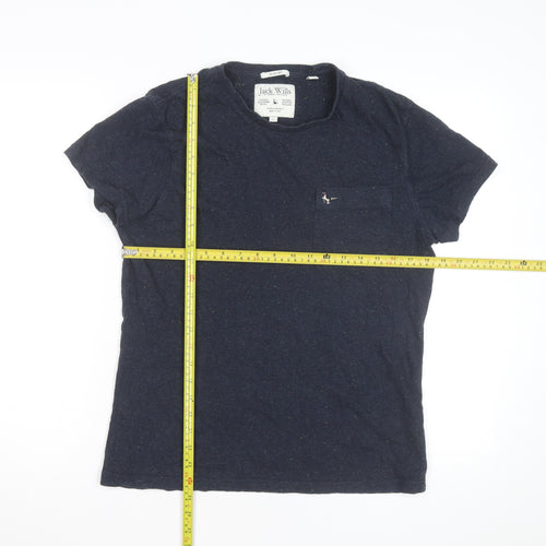 Jack Wills Men's Navy Slim Fit Crew Neck Short Sleeve T-Shirt Size M