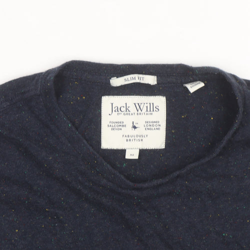 Jack Wills Men's Navy Slim Fit Crew Neck Short Sleeve T-Shirt Size M