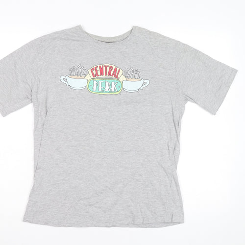 Nasty Gal Women's Grey Friends Central Perk Basic T-Shirt Size 10