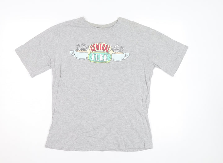 Nasty Gal Women's Grey Friends Central Perk Basic T-Shirt Size 10