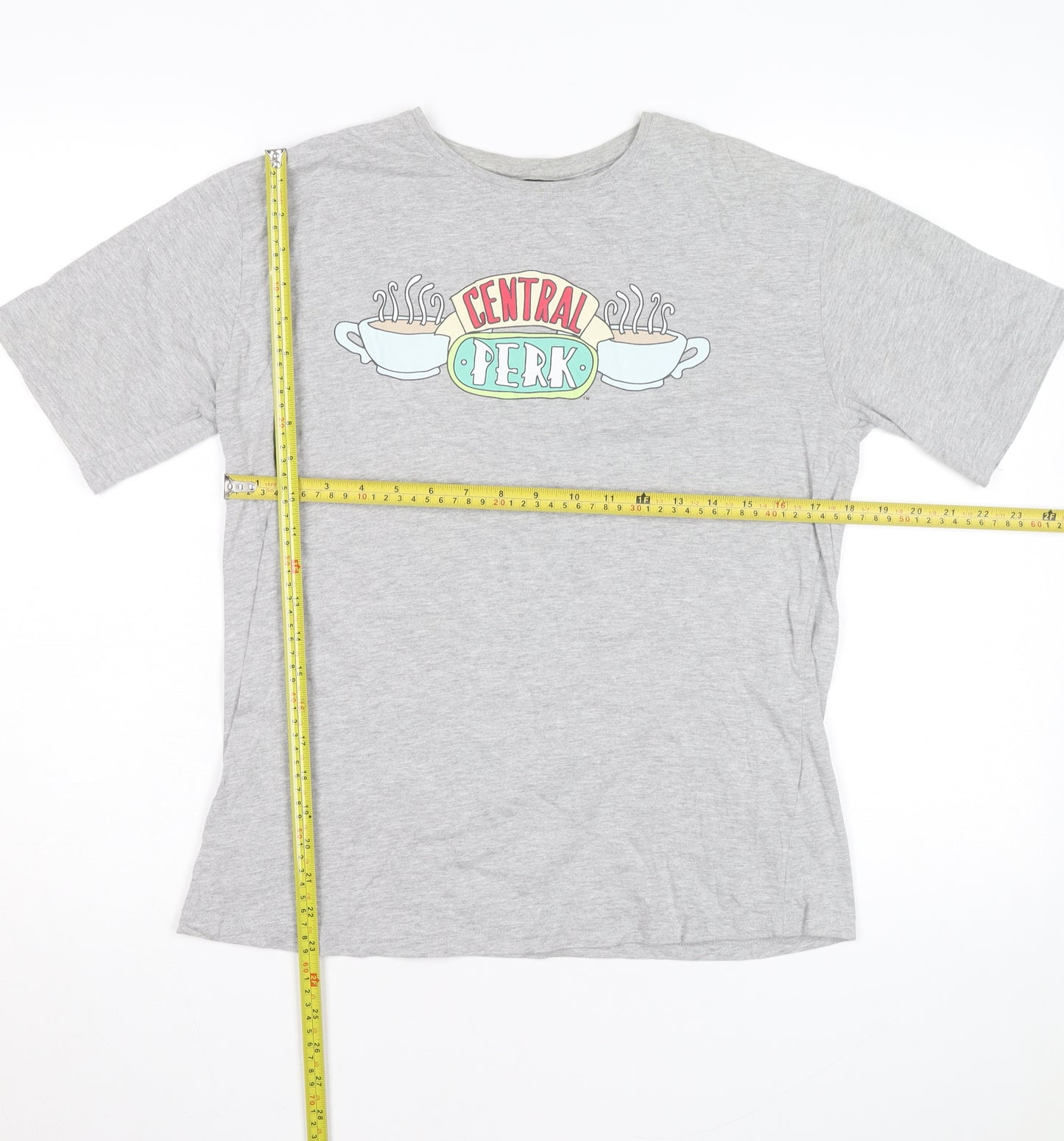 Nasty Gal Women's Grey Friends Central Perk Basic T-Shirt Size 10