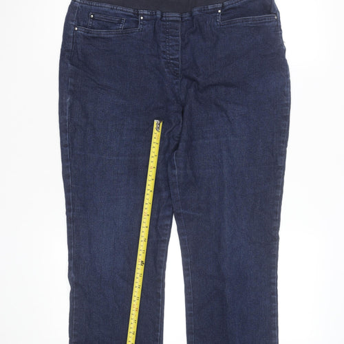 Gloria Vanderbilt Women's Blue Stretch Denim Pull-On Jeans Size 14