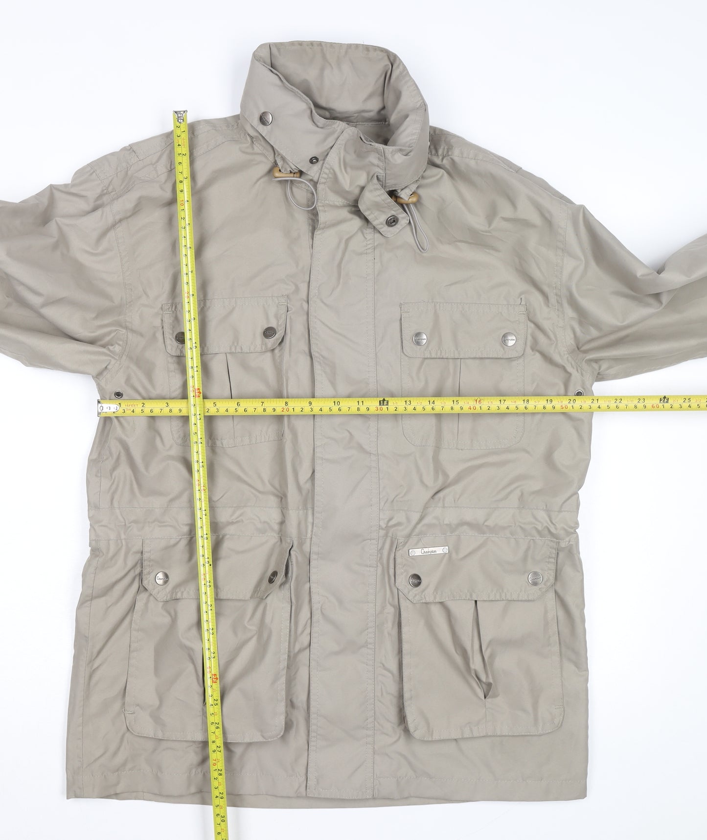 Champion Men's Beige Parka Jacket M Water Resistant Outdoor