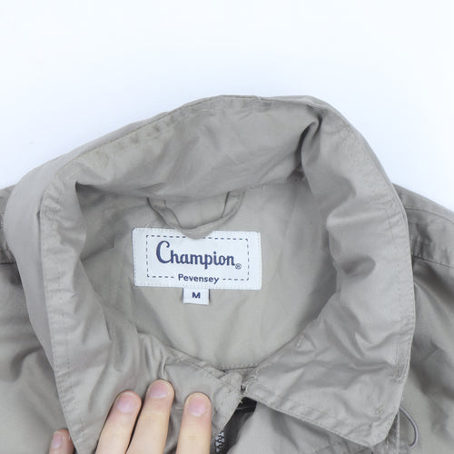 Champion Men's Beige Parka Jacket M Water Resistant Outdoor