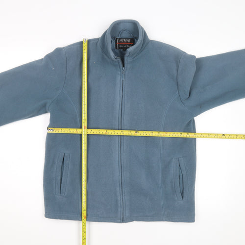Active Pure and Natural Men's Blue Fleece Full Zip Jacket Size S