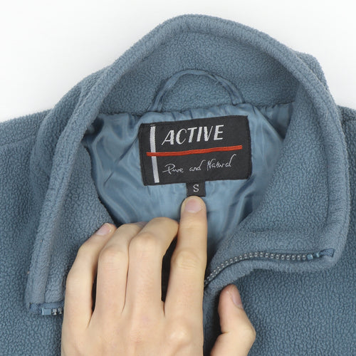 Active Pure and Natural Men's Blue Fleece Full Zip Jacket Size S