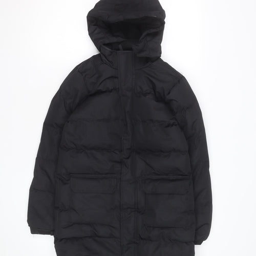 Mountain Warehouse Boys Black Hooded Puffer Jacket Coat 11-12 Years Winter Warm