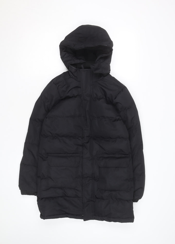 Mountain Warehouse Boys Black Hooded Puffer Jacket Coat 11-12 Years Winter Warm