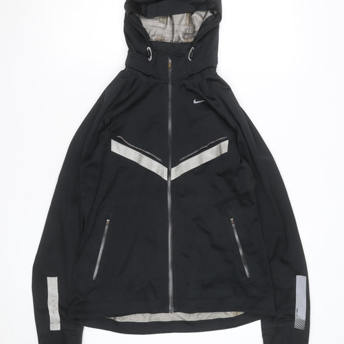 Nike Men's Black Storm-FIT Hooded Windbreaker Jacket Size S