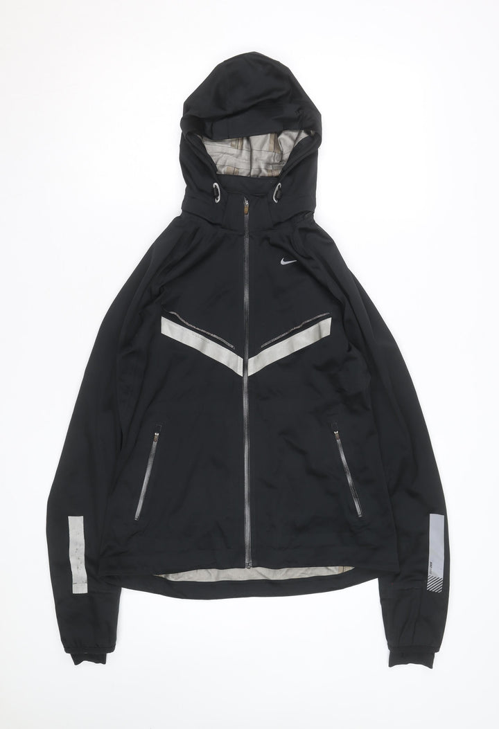 Nike Men's Black Storm-FIT Hooded Windbreaker Jacket Size S