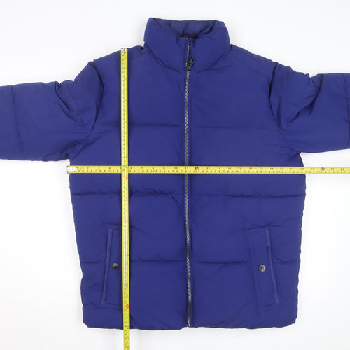 Marks and Spencer Men's Blue Puffer Jacket Size M Winter Thermowarmth