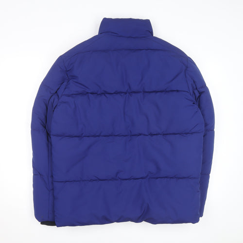 Marks and Spencer Men's Blue Puffer Jacket Size M Winter Thermowarmth