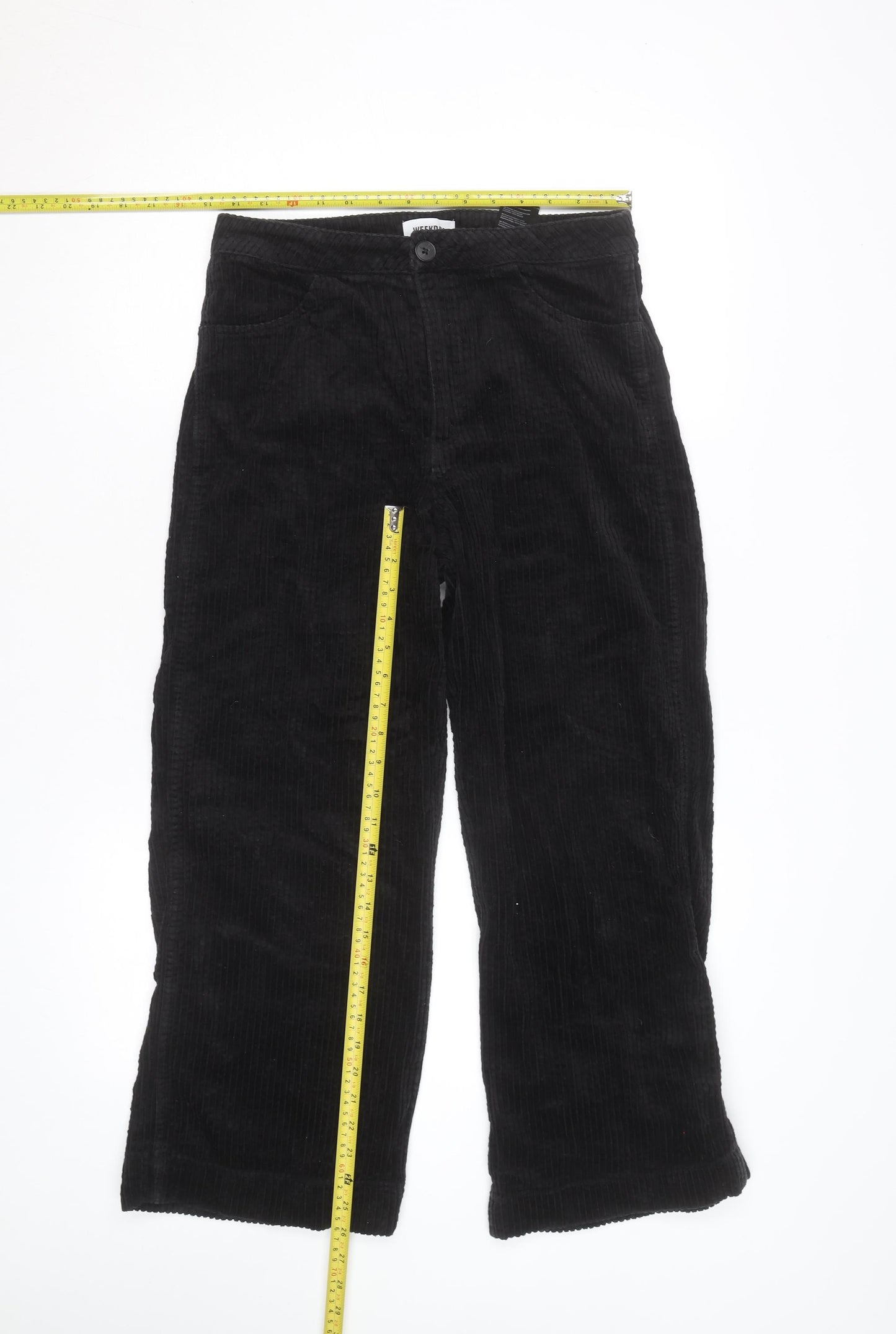 Weekday Women's Black Corduroy Straight Jeans Size 12