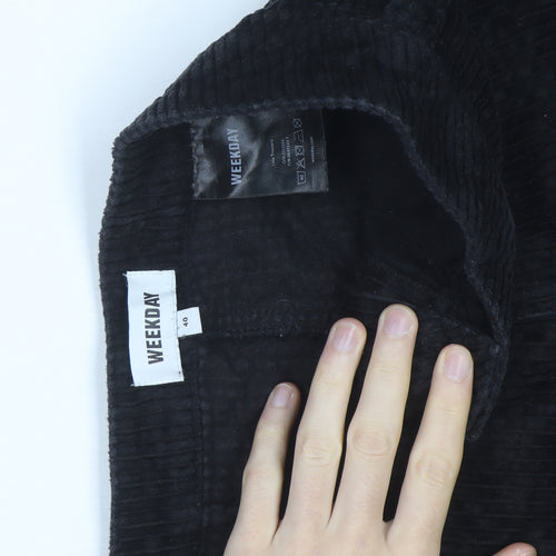 Weekday Women's Black Corduroy Straight Jeans Size 12