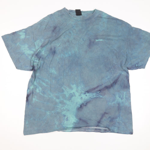 iets frans... Men's Blue Tie Dye Relaxed Fit T-Shirt Size L