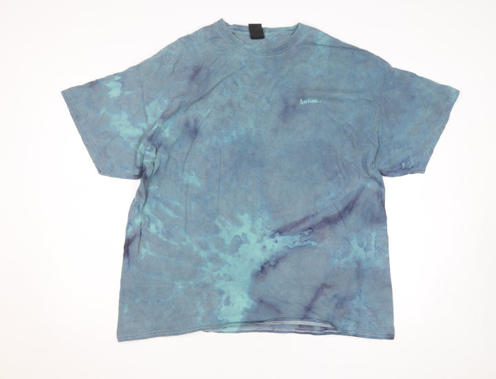 iets frans... Men's Blue Tie Dye Relaxed Fit T-Shirt Size L