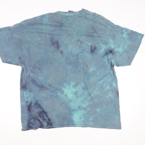 iets frans... Men's Blue Tie Dye Relaxed Fit T-Shirt Size L