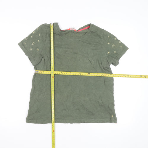 Joules Unisex Adults Green Cotton Star Embroidered Short Sleeve T-Shirt L