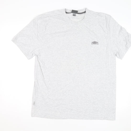 Umbro Men's Grey Crew Neck Short Sleeve T-Shirt L