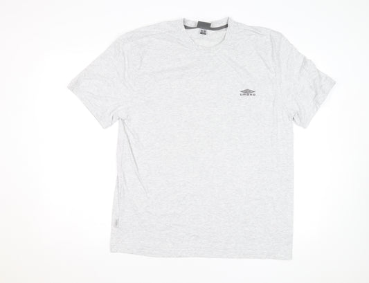 Umbro Men's Grey Crew Neck Short Sleeve T-Shirt L